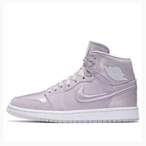 Light Purple Nike RET High SOH Barely Basketball Shoes Women's Air Jordan 1 | JD-438UW