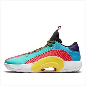 Multicolor Nike Low 'Reflexology' Sneakers Men's Air Jordan 35 | JD-795AO