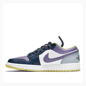 Multicolor Nike Low SE Mismatched - Purple Magenta Sneakers Women's Air Jordan 1 | JD-647HU