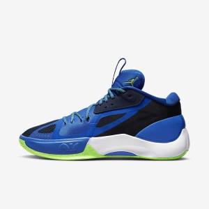 Navy / Blue / White / Green Nike Zoom Separate Men's Air Jordan | NK875ZXB