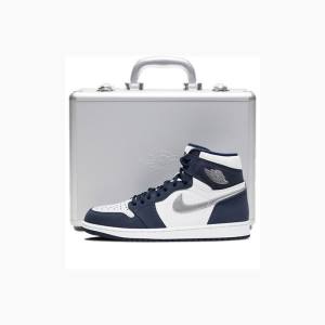 Navy Nike Retro High co.JP 'Midnight Navy' Suitcase Special Box Basketball Shoes Men's Air Jordan 1 | JD-439HG