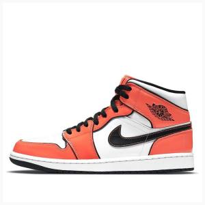 Orange Nike Mid SE Turf Basketball Shoes Men's Air Jordan 1 | JD-423VL