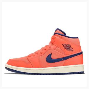 Orange Nike Mid Turf Basketball Shoes Women's Air Jordan 1 | JD-423CV