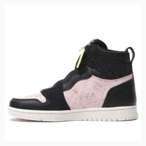 Pink / Black Nike High Zip 'Silt Red' Basketball Shoes Women's Air Jordan 1 | JD-375RM