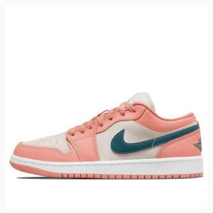 Pink Nike Low Light Low-Top Madder Root Sneakers Women's Air Jordan 1 | JD-079GF