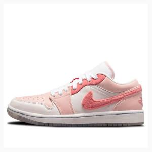 Pink Nike Low SE Mighty Swooshers (W) Sneakers Women's Air Jordan 1 | JD-953VQ