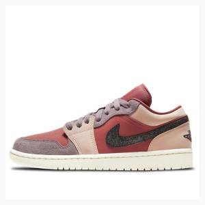 Pink / Red Nike Low Canyon Rust Sneakers Women's Air Jordan 1 | JD-368EA