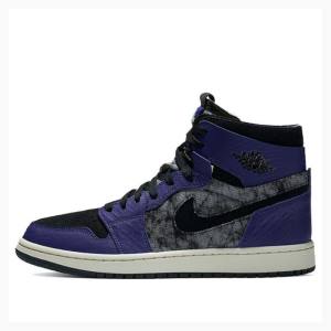 Purple / Black Nike Zoom Air CMFT BBS Bayou Boys Basketball Shoes Men's Air Jordan 1 | JD-183PK