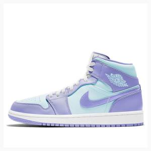 Purple Nike Mid Pulse Basketball Shoes Men's Air Jordan 1 | JD-568RG