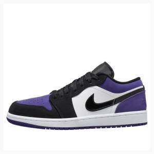 Purple Nike Retro Low Court Sneakers Men's Air Jordan 1 | JD-641GF