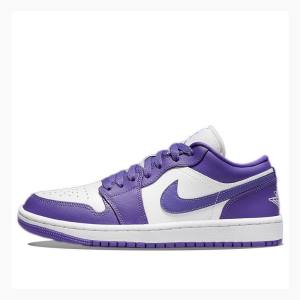 Purple / White Nike Low Psychic Sneakers Women's Air Jordan 1 | JD-910WS