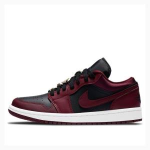 Red / Black Nike Low Sneakers Women's Air Jordan 1 | JD-128QL