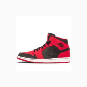 Red / Black Nike Mid Basketball Shoes Men's Air Jordan 1 | JD-923NS