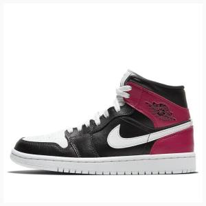 Red / Black Nike Mid Noble Basketball Shoes Women's Air Jordan 1 | JD-028PV