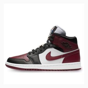 Red / Black Nike Mid SE Pendants Basketball Shoes Women's Air Jordan 1 | JD-413JX