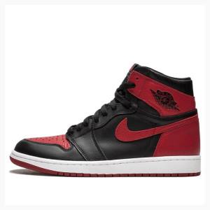 Red / Black Nike Retro High OG Banned Basketball Shoes Men's Air Jordan 1 | JD-468RA