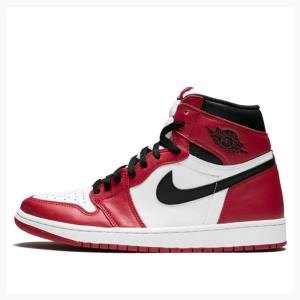 Red / Black Nike Retro High OG Chicago Basketball Shoes Men's Air Jordan 1 | JD-751EA