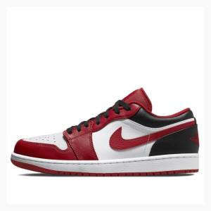 Red / Black Nike Retro Low Gym Sneakers Men's Air Jordan 1 | JD-581WU