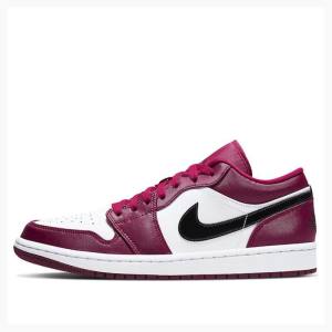 Red / Black Nike Retro Low Noble Sneakers Men's Air Jordan 1 | JD-975GP