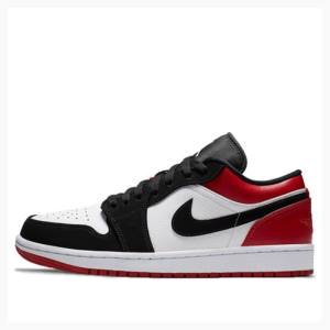 Red / Black Nike Retro Low Sneakers Men's Air Jordan 1 | JD-018NM