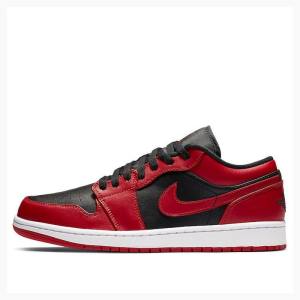 Red / Black Nike Retro Low Sneakers Men's Air Jordan 1 | JD-523QO