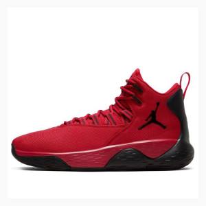 Red / Black Nike Super Fly MVP PF Black Red Basketball Shoes Men's Air Jordan | JD-698VM