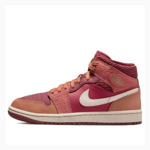 Red Nike Mid Basketball Shoes Women's Air Jordan 1 | JD-317TC