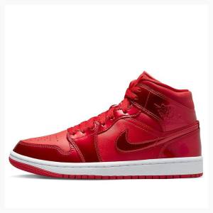 Red Nike Mid SE Pomegranate Basketball Shoes Women's Air Jordan 1 | JD-520LZ