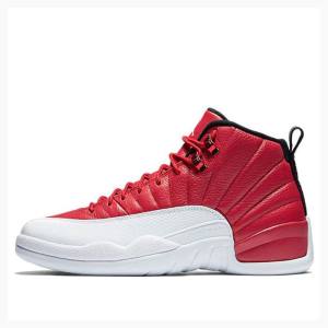 Red / White Nike Retro Gym Basketball Shoes Men's Air Jordan 12 | JD-573BK