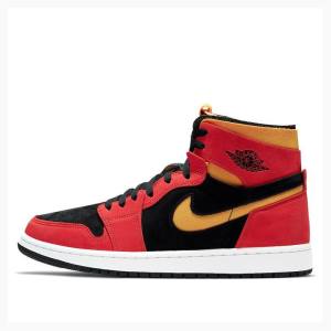 Red / Yellow Nike High Zoom Air CMFT Chile Basketball Shoes Men's Air Jordan 1 | JD-490BT