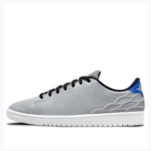 Silver Nike Center Court Reflective Basketball Shoes Men's Air Jordan 1 | JD-157CT