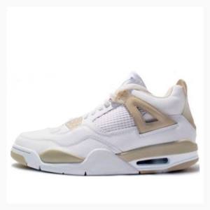 White / Beige Nike Retro Basketball Shoes Women's Air Jordan 4 | JD-061QP