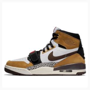 White / Black / Brown Nike Legacy 312 White Baroque Basketball Shoes Men's Air Jordan | JD-601HU