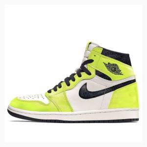 White / Black / Green Nike Retro High OG Visionaire Basketball Shoes Men's Air Jordan 1 | JD-679SB