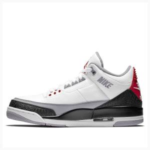 White / Black / Grey Nike Retro NRG Tinker Basketball Shoes Men's Air Jordan 3 | JD-734VI