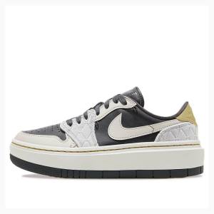 White / Black Nike Elevate Low SE Anthracite Sneakers Women's Air Jordan 1 | JD-672SD