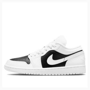 White / Black Nike Low Panda Sneakers Women's Air Jordan 1 | JD-136RG