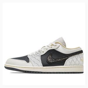 White / Black Nike Low SE Sneakers Men's Air Jordan 1 | JD-471PU