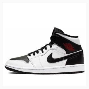 White / Black Nike Mid Basketball Shoes Women's Air Jordan 1 | JD-978NV