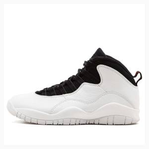 White / Black Nike Retro Basketball Shoes Men's Air Jordan 10 | JD-783VF