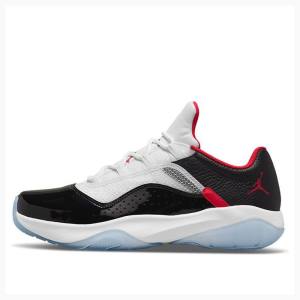 White / Black / Red Nike CMFT Low Sneakers Men's Air Jordan 11 | JD-752MB