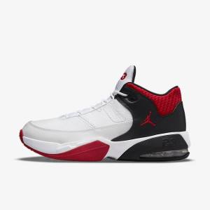 White / Black / Red Nike Max Aura 3 Basketball Shoes Men's Air Jordan | NK054JZI