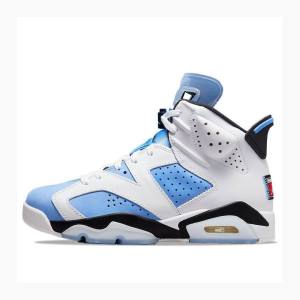 White / Blue Nike Retro Basketball Shoes Men's Air Jordan 6 | JD-276SU