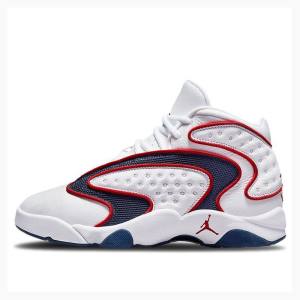 White / Blue / Red Nike OG Basketball Shoes Women's Air Jordan | JD-928FO