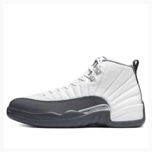 White / Dark Grey Nike Retro Basketball Shoes Men's Air Jordan 12 | JD-604UW