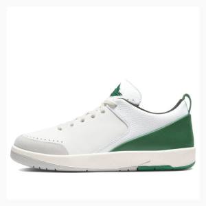 White / Green Nike Low x Nina Chanel Abney Malachite Sneakers Men's Air Jordan 2 | JD-736KA