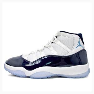 White / Navy Nike Retro Win Like 82 Basketball Shoes Men's Air Jordan 11 | JD-564VU