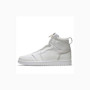 White Nike High Zip Basketball Shoes Women's Air Jordan 1 | JD-402LV