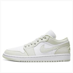 White Nike Low Spruce Aura Sneakers Women's Air Jordan 1 | JD-574CF