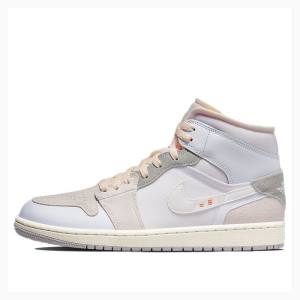 White Nike Mid SE Craft Phantom Basketball Shoes Men's Air Jordan 1 | JD-316ZN